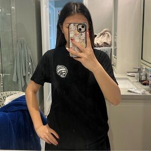 Black skeleton ski shirt base layer